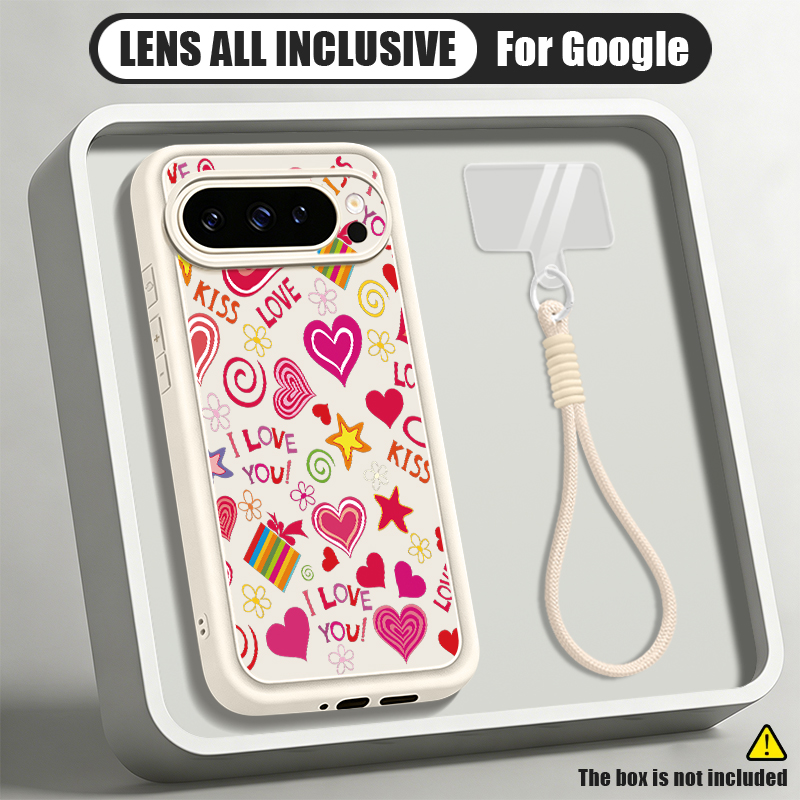 Google Pixel 8A - Love Hearts Pattern Phone Case For