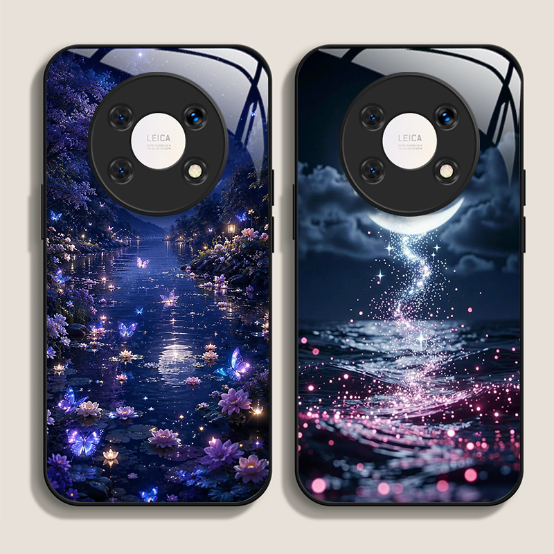 Huawei Mate 60 - Aesthetics Night Moon Scenery Pattern Tempered