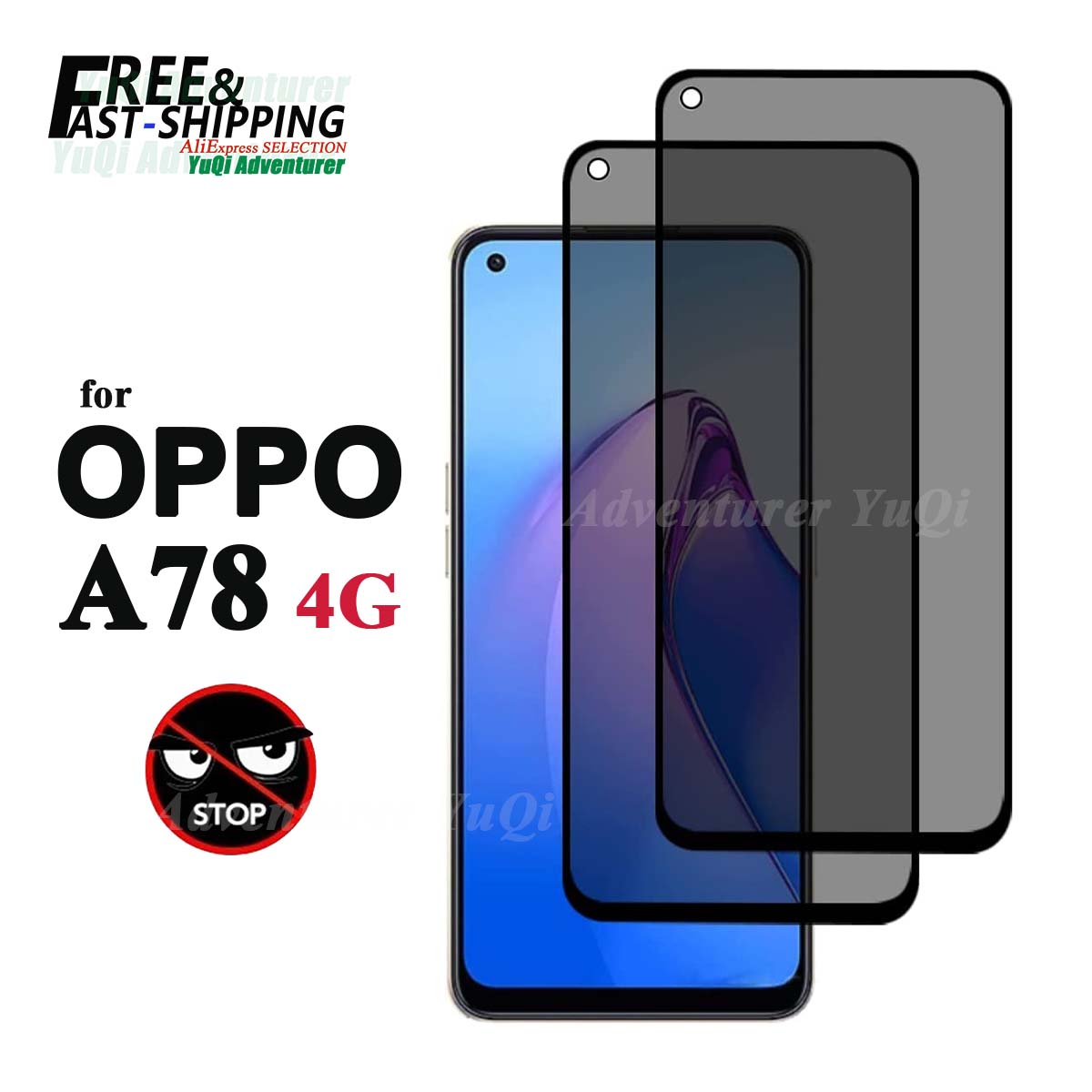 Oppo A78 - Anti Spy Screen Protector For OPPO