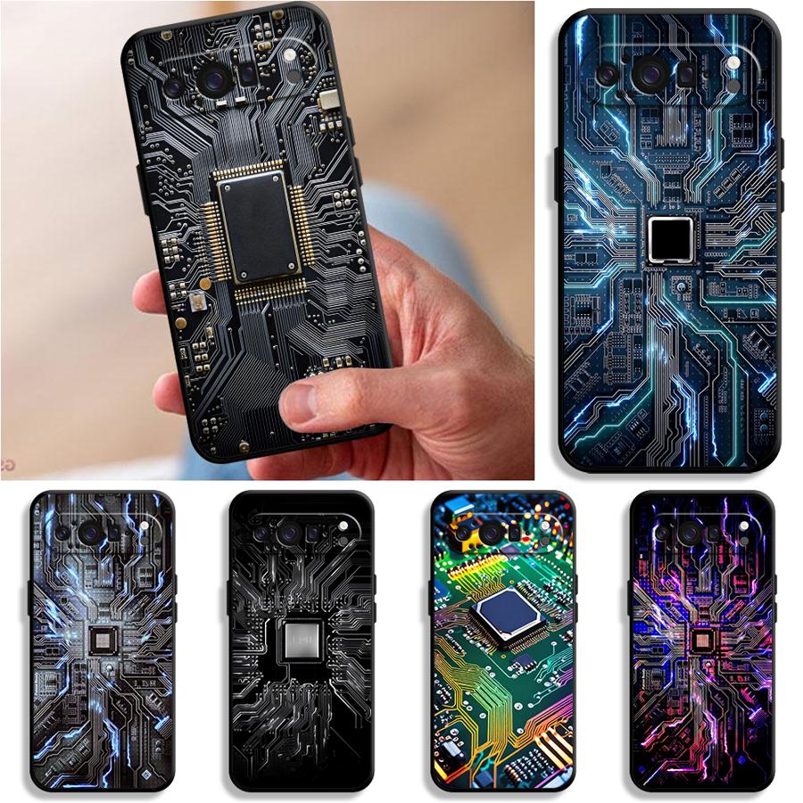 Google Pixel 8A - Retro Circuit Board Funda Phone Cover
